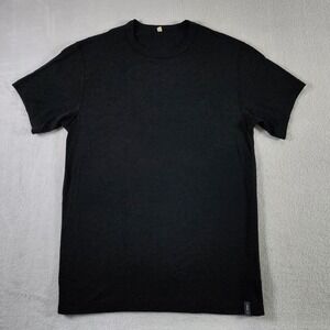 Ecologyst 100% Merino Wool T-Shirt Mens XS Black Base Layer Gorpcore Natural